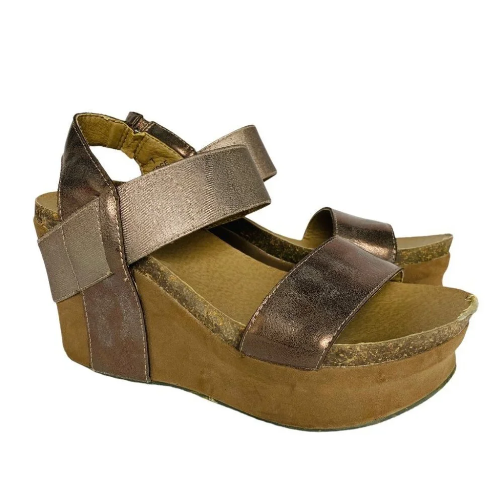 Corkys Women's Agnus Wedge Platform Sandals Sz 7